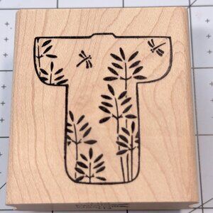 Kimono Bamboo Dragon Fly Rubber Stamp Hot Potatoes Nature Fashion Craft